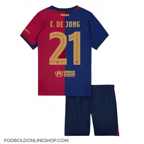 Barcelona Frenkie de Jong #21 Hjemme Trøje Børn 2024-25 Kortærmet (+ Korte bukser)